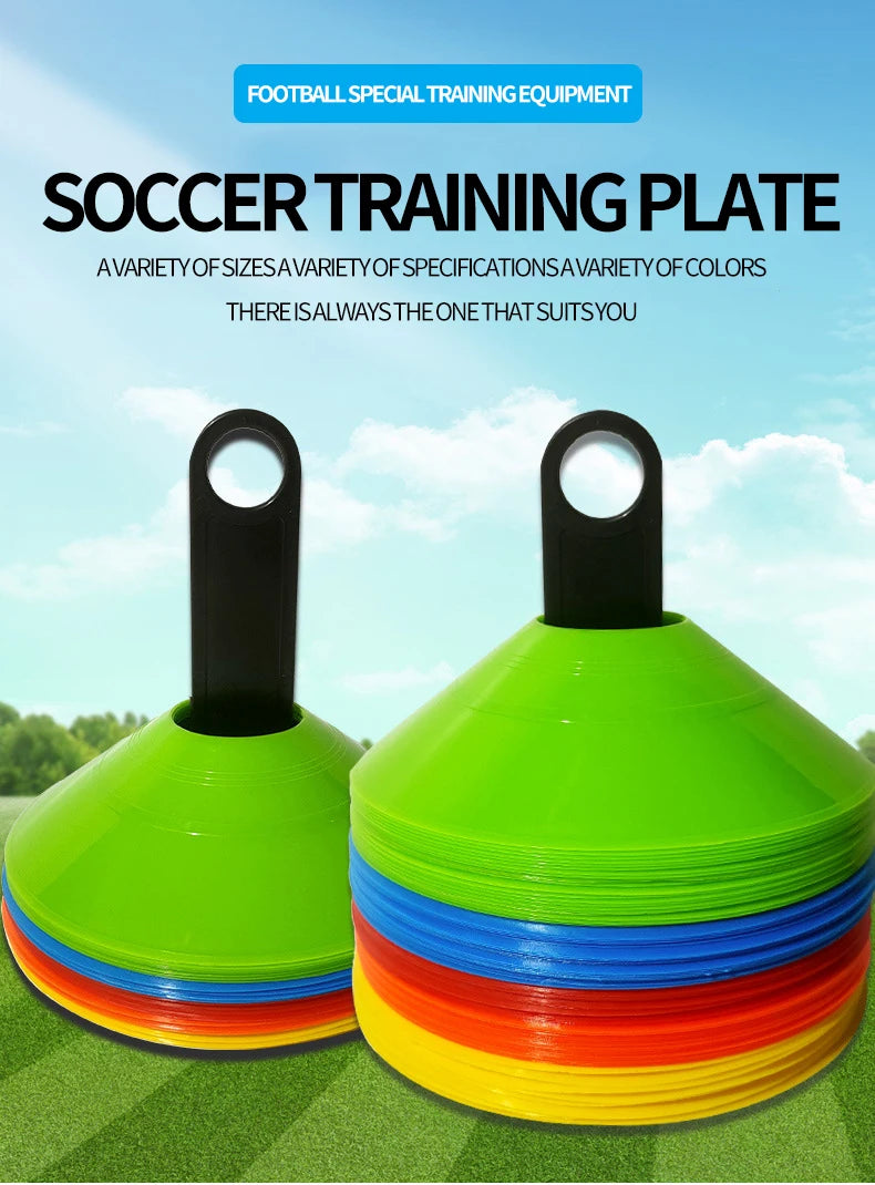 10/50Pcs Disc Cones Training Cones Agility Soccer Cones with Carry Bag and Holder for Training Football Basketball Kids Coaching