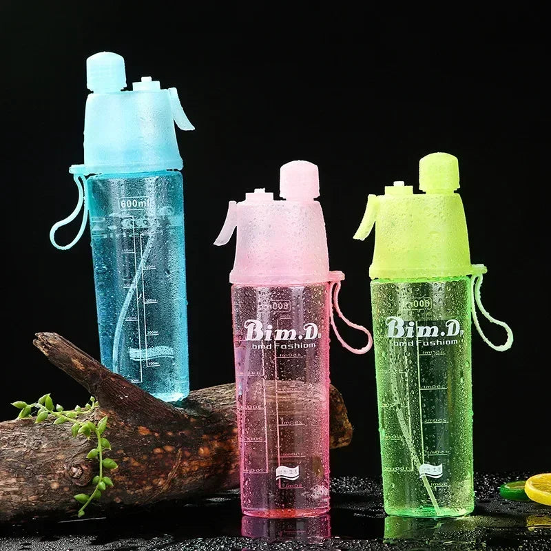 1/2/4PCS Plastic Spray Cup Summer Outdoor Sports Water Bottle Hydration Cooling Spray Cup Travel Portable Water Cup Gift Cups