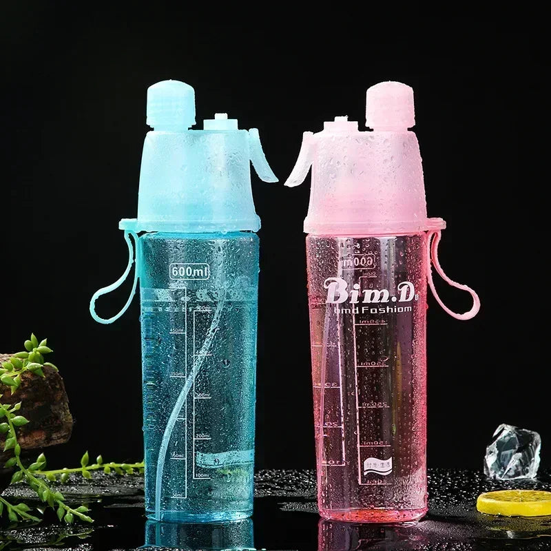 1/2/4PCS Plastic Spray Cup Summer Outdoor Sports Water Bottle Hydration Cooling Spray Cup Travel Portable Water Cup Gift Cups