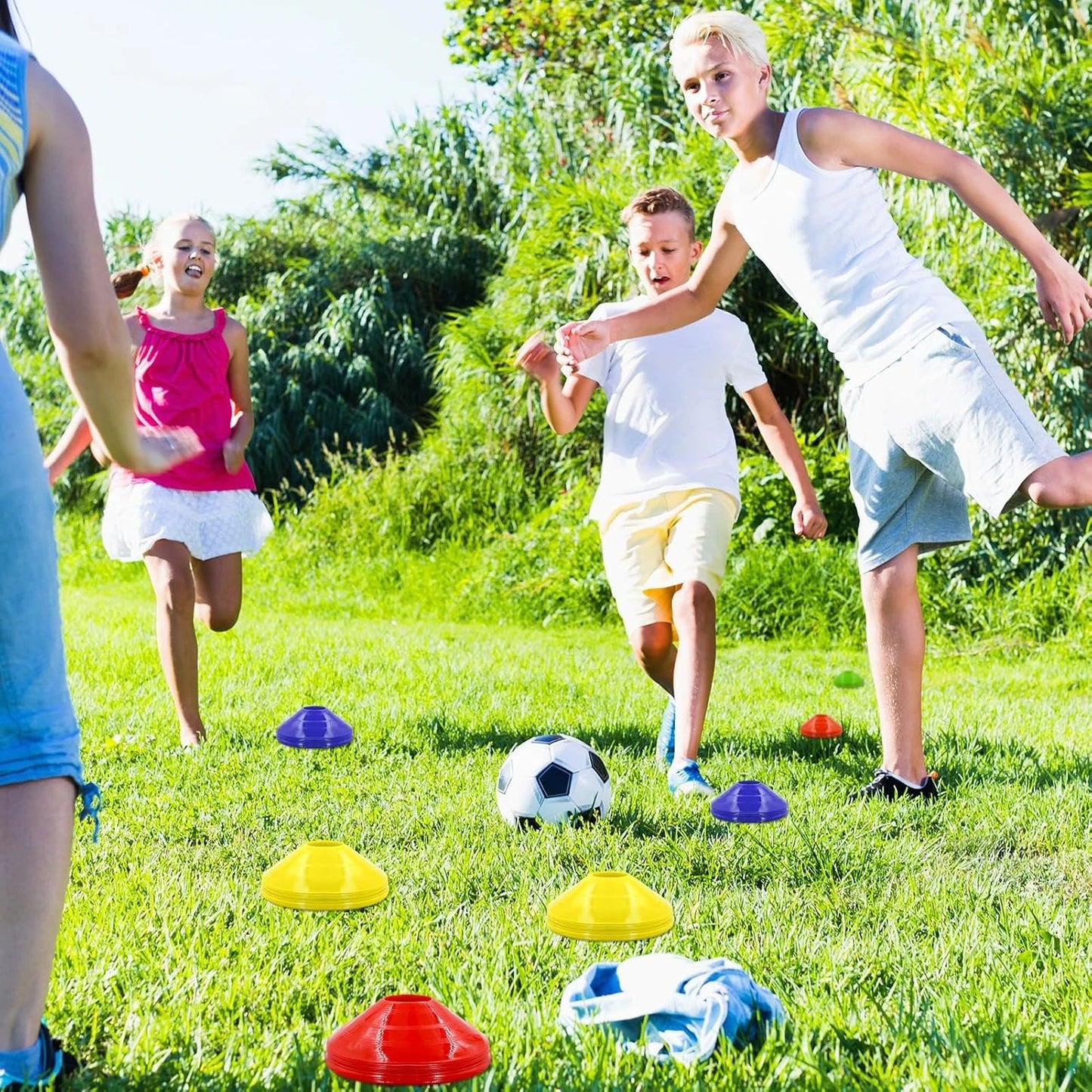 10/50Pcs Disc Cones Training Cones Agility Soccer Cones with Carry Bag and Holder for Training Football Basketball Kids Coaching