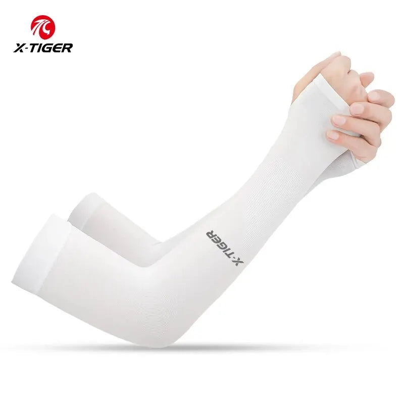 X-TIGER Cycling Arm Summer Ice Cloth Cycling Sleeves Sun Protection Unisex Breathable Running Volleyball Sleeves Outdoor