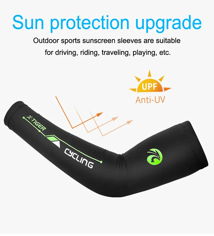 X-TIGER Bike Leg Sleeve Sports Arm Sleeve Sun Anti-UV Leg Sleeves Ice Fabric Bicycle Leg Sleeve Run Fitness Cycling Arm Warmers