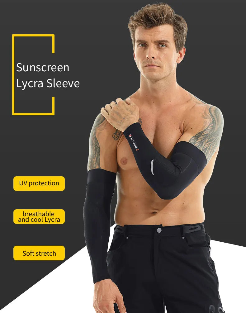 X-TIGER Bike Leg Sleeve Sports Arm Sleeve Sun Anti-UV Leg Sleeves Ice Fabric Bicycle Leg Sleeve Run Fitness Cycling Arm Warmers