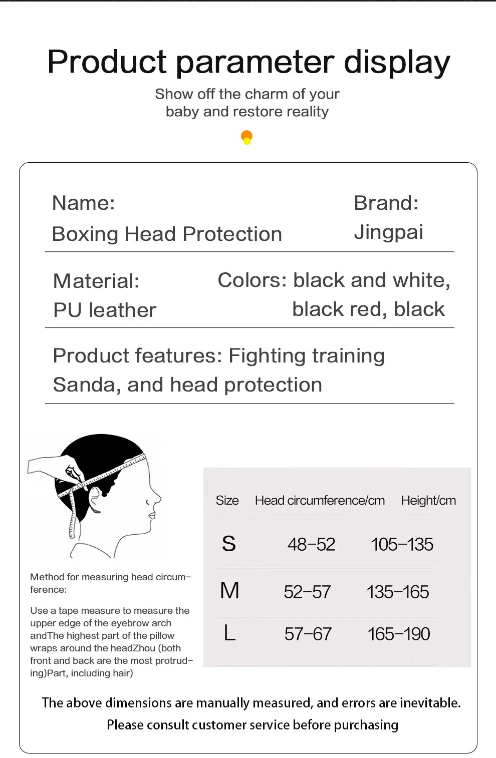 Boxing Helmet Headgear Protective Gear Training Adults Kids Equipment For Kick boxing Thai Free Fight MMA