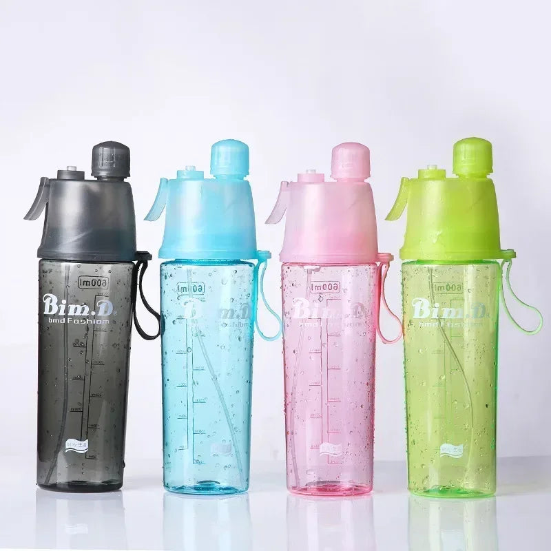 1/2/4PCS Plastic Spray Cup Summer Outdoor Sports Water Bottle Hydration Cooling Spray Cup Travel Portable Water Cup Gift Cups