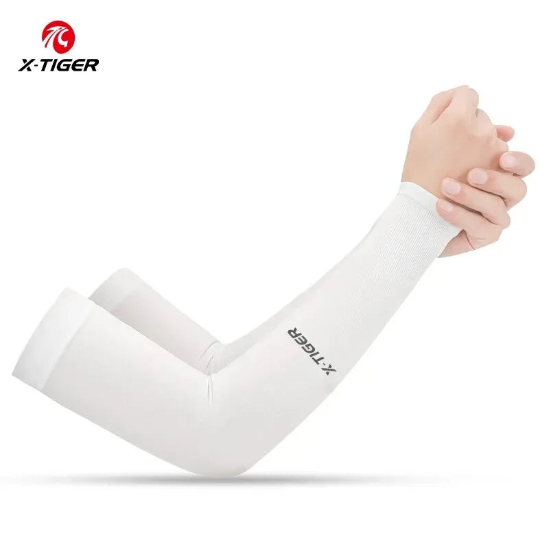 X-TIGER Cycling Arm Summer Ice Cloth Cycling Sleeves Sun Protection Unisex Breathable Running Volleyball Sleeves Outdoor