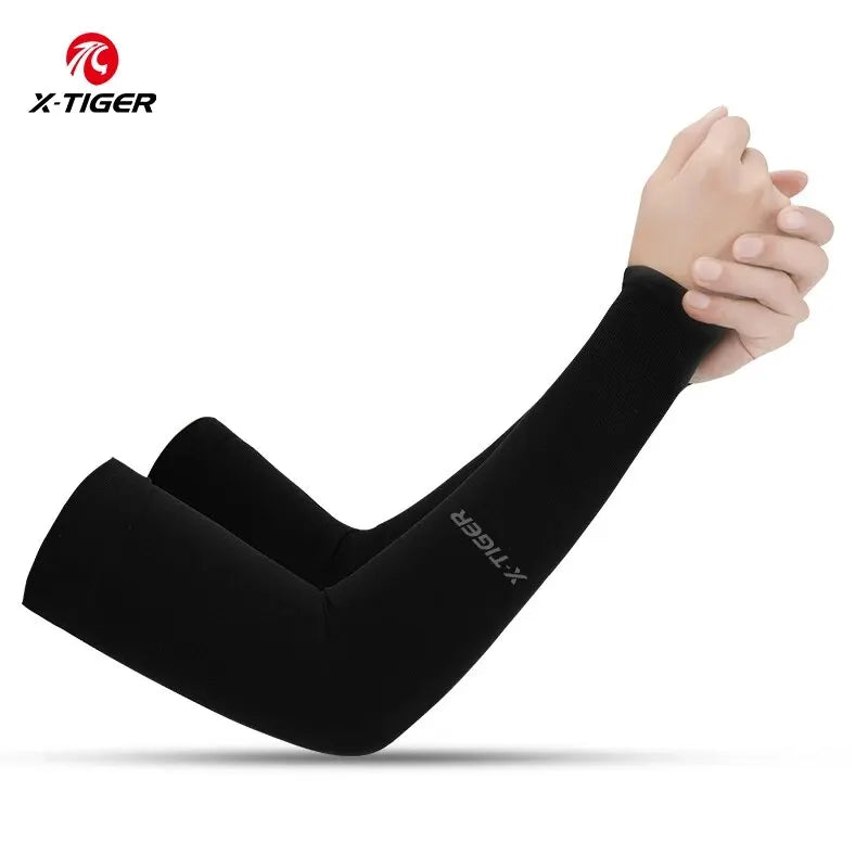 X-TIGER Cycling Arm Summer Ice Cloth Cycling Sleeves Sun Protection Unisex Breathable Running Volleyball Sleeves Outdoor