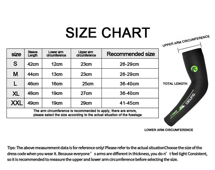 X-TIGER Bike Leg Sleeve Sports Arm Sleeve Sun Anti-UV Leg Sleeves Ice Fabric Bicycle Leg Sleeve Run Fitness Cycling Arm Warmers