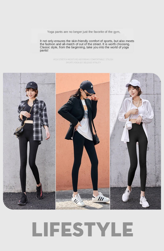 2024 Yoga Pants With Pocket Women Leggings For Fitness Nylon High Waist Long Pants Women Hip Push UP Tights Women Gym Clothing