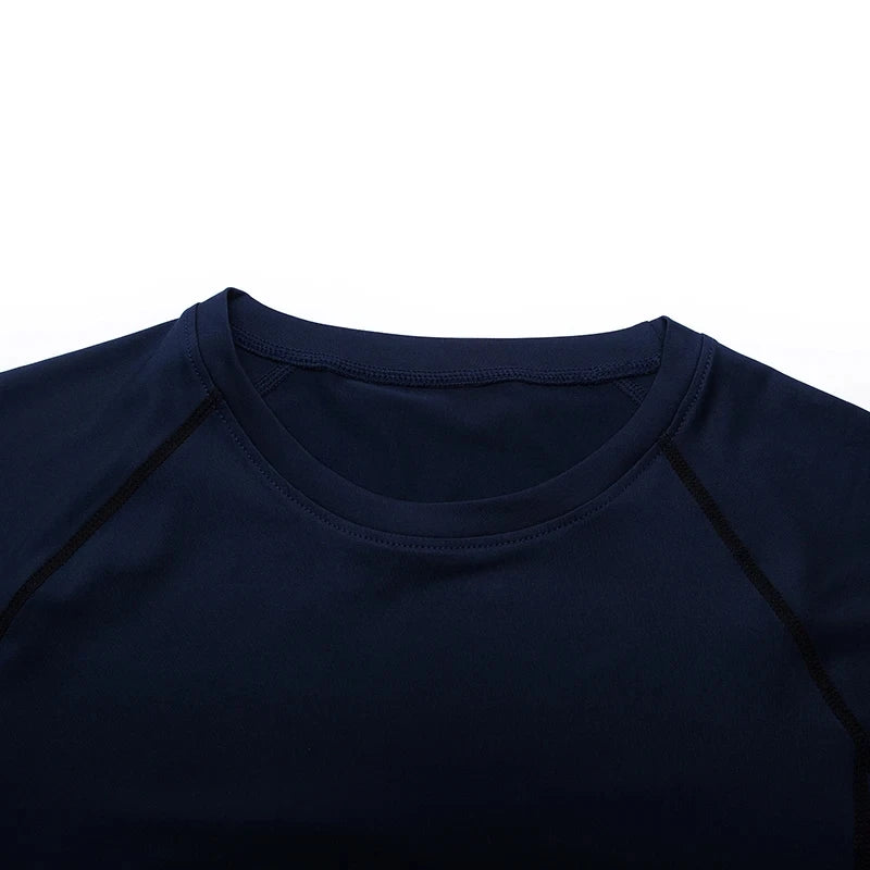 Compression Shirt Summer Men's T-Shirt White Short Sleeve Breathable Quick Dry Fitness Top Sports Long Sleeve Compression Shirt