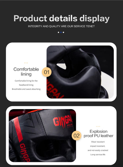 Boxing Helmet Headgear Protective Gear Training Adults Kids Equipment For   Kick boxing Thai Free Fight MMA