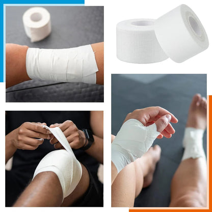 White Athletic Tape -Strong Adhesive Sports Tape No Sticky Residue Easy Tear Athletic Tapes & Wraps,Gymnastics Tape for Athletes