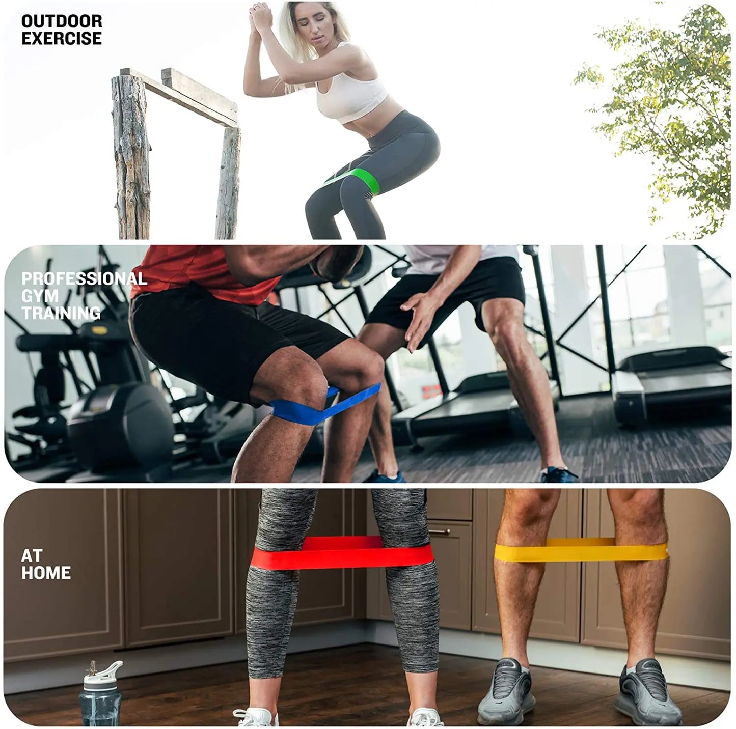 5pcs Fitness Resistance Bands Set-Include 5Colors,Exercise Tension Bands,Working Out,Exercise Gym,Yoga Training and Home Fitness