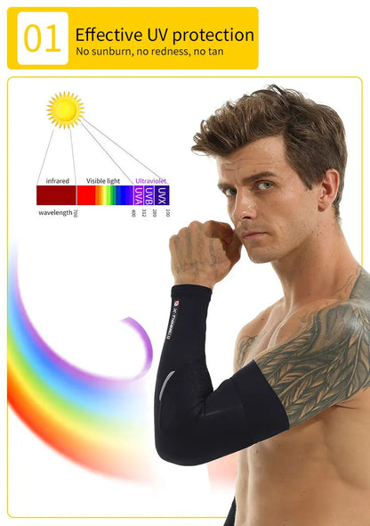 X-TIGER Bike Leg Sleeve Sports Arm Sleeve Sun Anti-UV Leg Sleeves Ice Fabric Bicycle Leg Sleeve Run Fitness Cycling Arm Warmers
