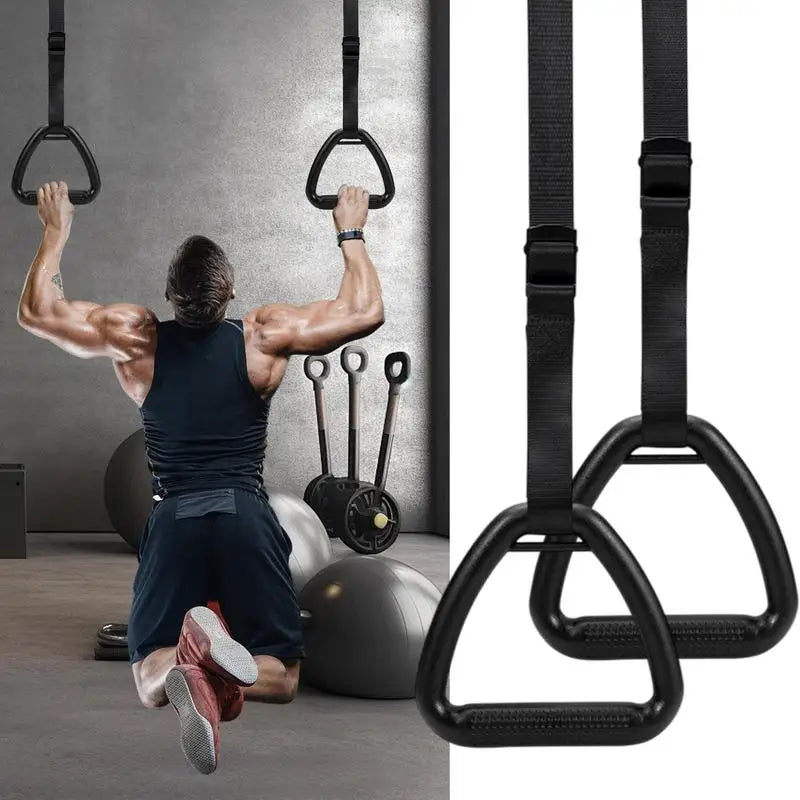 Calisthenics Rings Pull Up Rings for Adults Non-Slip Exercise Gear Adjustable Straps Fitness Equipment Pull up Handle Rings