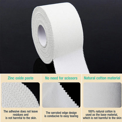 White Athletic Tape -Strong Adhesive Sports Tape No Sticky Residue Easy Tear Athletic Tapes & Wraps,Gymnastics Tape for Athletes