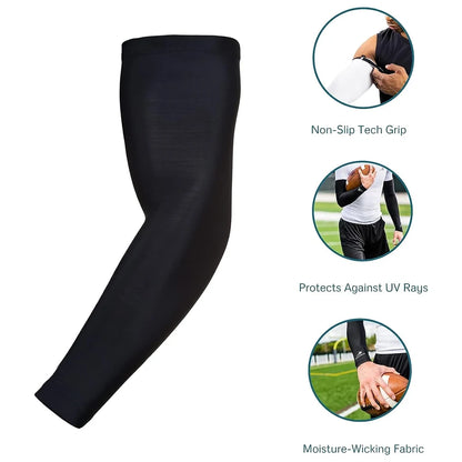 1 PCS Outdoors Sun Protection Arm Sleeves for Men and Women, Quick Dry Sleeves for Golf, Cycling, Football, Cycling Arm Warmers