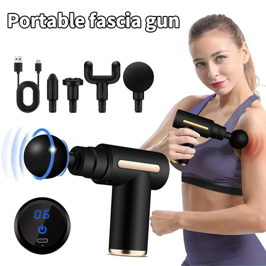 Portable Fascia Massage Gun Deep Tissue Mini Muscle Massage Gun Lightweight Adjustable Speed Whole Body Massage Equipment
