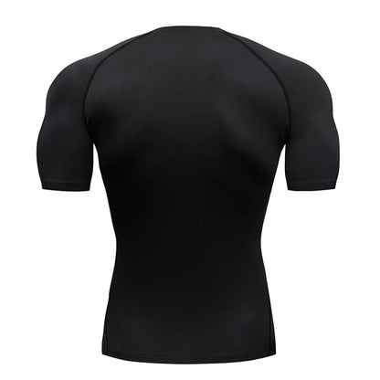 Compression Shirt Summer Men's T-Shirt White Short Sleeve Breathable Quick Dry Fitness Top Sports Long Sleeve Compression Shirt