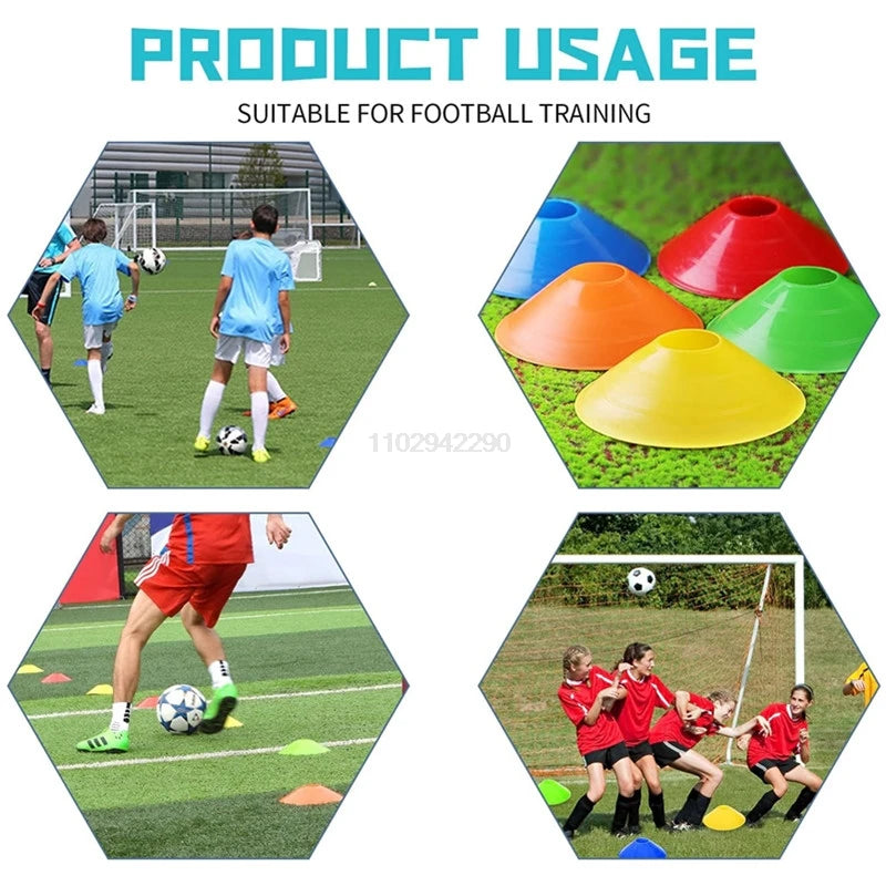 10/50Pcs Disc Cones Training Cones Agility Soccer Cones with Carry Bag and Holder for Training Football Basketball Kids Coaching