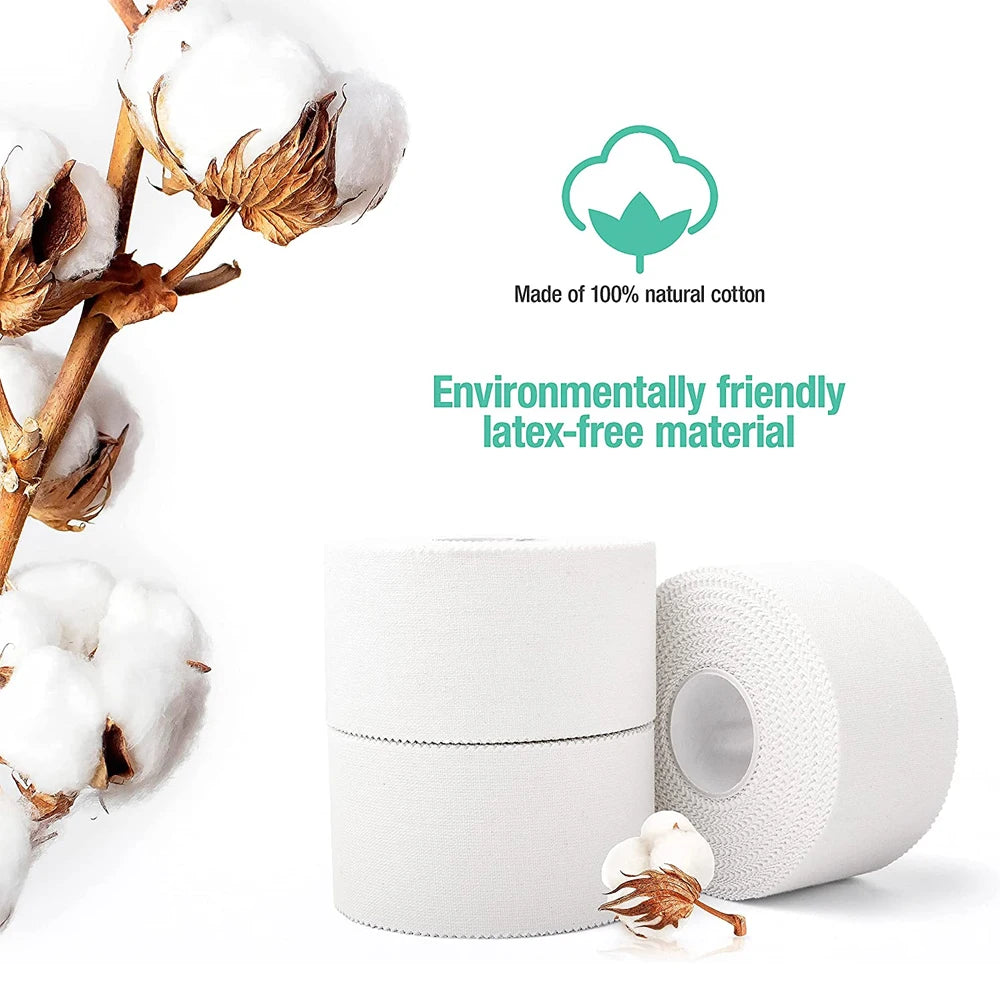 White Athletic Tape -Strong Adhesive Sports Tape No Sticky Residue Easy Tear Athletic Tapes & Wraps,Gymnastics Tape for Athletes
