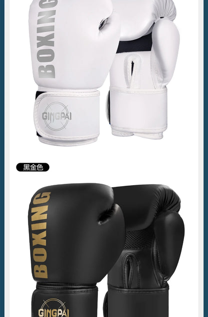 High Quality 6 8 10 12oz Boxing Gloves PU Leather Muay Thai Guantes De Boxeo Free Fight MMA Sandbag Training Glove For Men Women