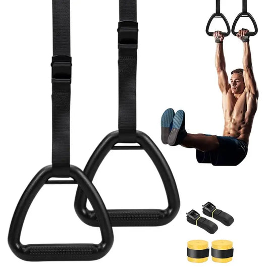 Calisthenics Rings Pull Up Rings for Adults Non-Slip Exercise Gear Adjustable Straps Fitness Equipment Pull up Handle Rings