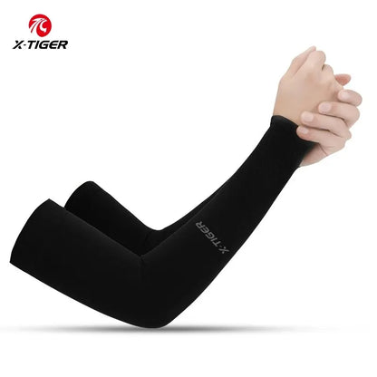 X-TIGER Cycling Arm Summer Ice Cloth Cycling Sleeves Sun Protection Unisex Breathable Running Volleyball Sleeves Outdoor