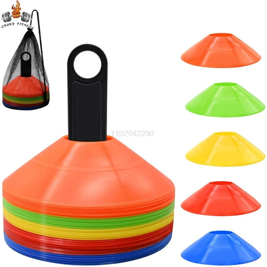 10/50Pcs Disc Cones Training Cones Agility Soccer Cones with Carry Bag and Holder for Training Football Basketball Kids Coaching
