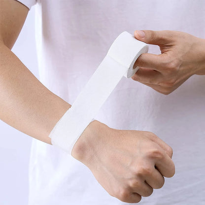 White Athletic Tape -Strong Adhesive Sports Tape No Sticky Residue Easy Tear Athletic Tapes & Wraps,Gymnastics Tape for Athletes