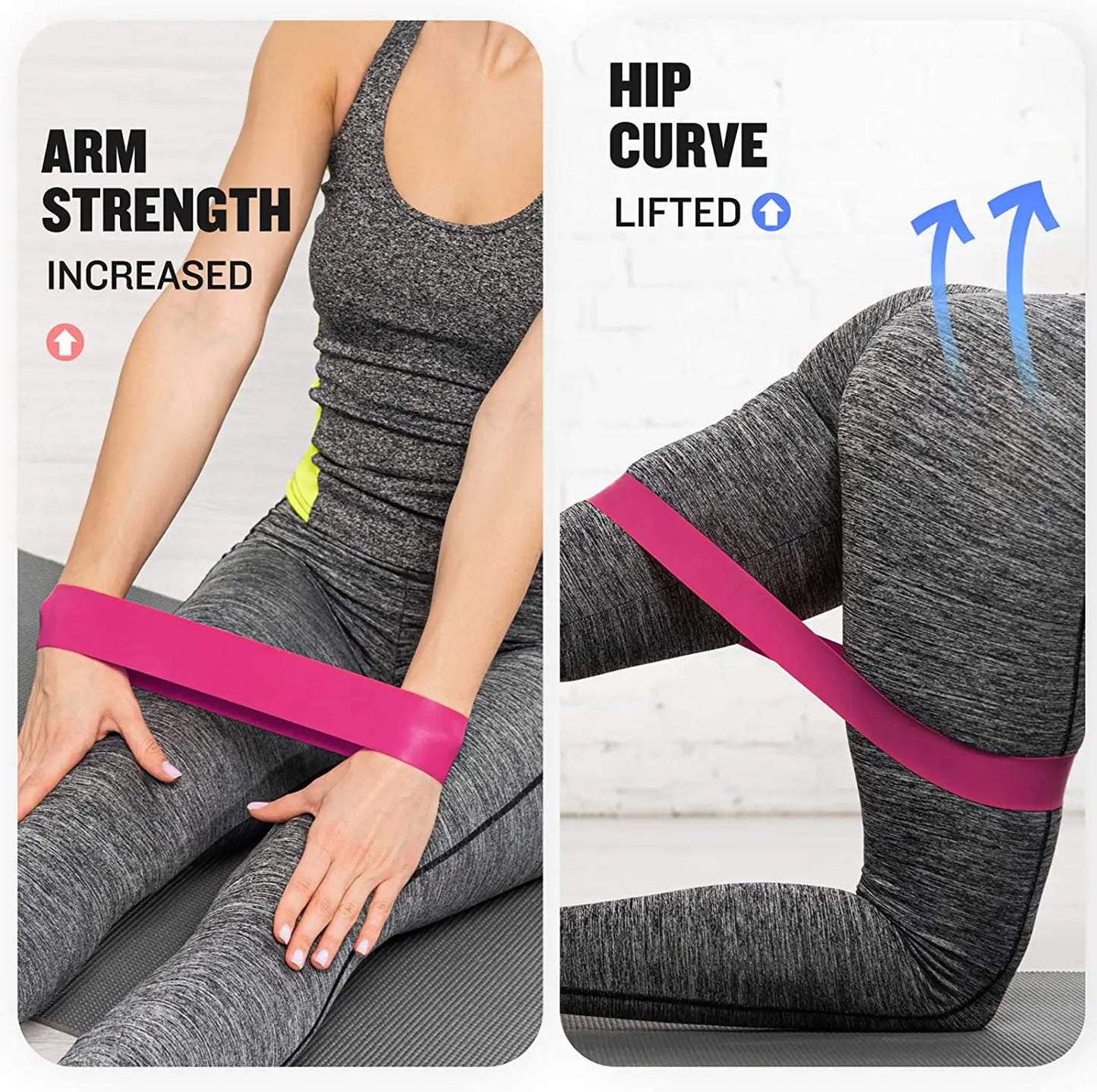 5pcs Fitness Resistance Bands Set-Include 5Colors,Exercise Tension Bands,Working Out,Exercise Gym,Yoga Training and Home Fitness